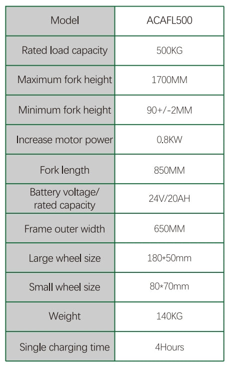 Crank Arm Hydraulic Forklift