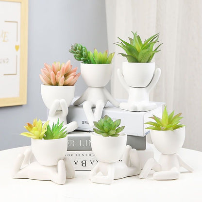 Artificial in Pots Small Fake Plants for Bedroom Aesthetic Living Room Office Shelf Bathroom Decor
