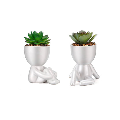 Artificial in Pots Small Fake Plants for Bedroom Aesthetic Living Room Office Shelf Bathroom Decor